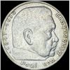 Image 1 : 1936-A Germany Silver 5 Reichsmark CLOSELY UNCIRCULATED