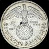 Image 2 : 1936-A Germany Silver 5 Reichsmark CLOSELY UNCIRCULATED