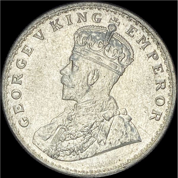 1920 India George V Silver One Rupees UNCIRCULATED