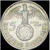 Image 2 : 1938-A Germany Silver 5 Reichsmark CLOSELY UNCIRCULATED