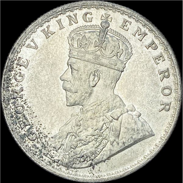1919 India George V Silver One Rupees UNCIRCULATED