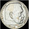 Image 1 : 1936-D Germany Silver 5 Reichsmark CLOSELY UNCIRCULATED