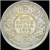 Image 2 : 1914 India George V Silver One Rupees UNCIRCULATED