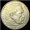 Image 1 : 1937-G Germany Silver 5 Reichsmark CLOSELY UNCIRCULATED