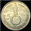 Image 2 : 1937-G Germany Silver 5 Reichsmark CLOSELY UNCIRCULATED
