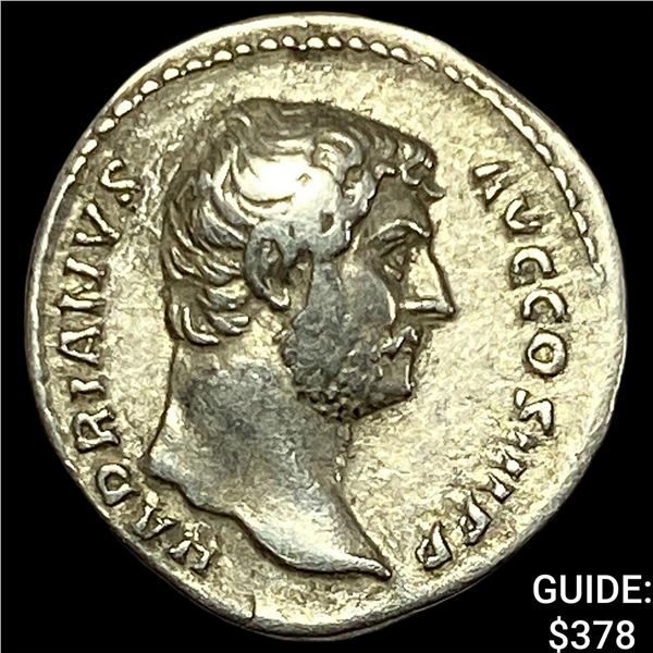 Roman Hadrian, 117-138 AD Silver Denarius CLOSELY UNCIRCULATED