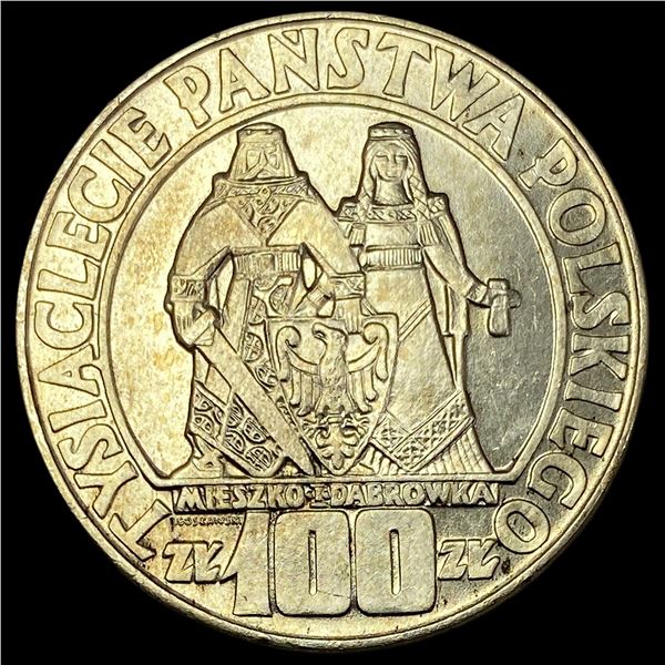 1966 Poland Silver 100 Zlotys UNCIRCULATED