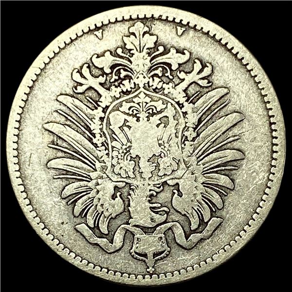 1875-A Germany Silver 1 Reichsmark NEARLY UNCIRCULATED