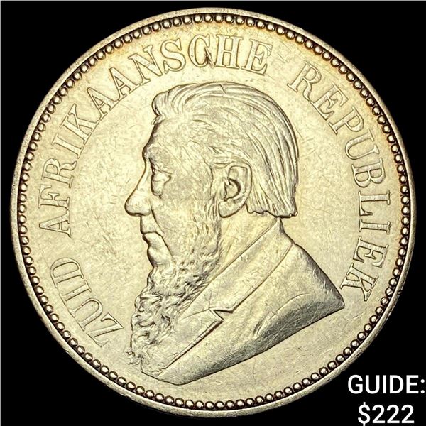 1897 S. Africa Silver 2 1/2 Shillings CLOSELY UNCIRCULATED