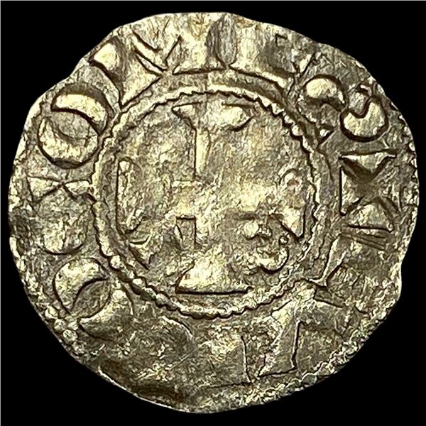 1100's France Anjou Silver Denier NEARLY UNCIRCULATED