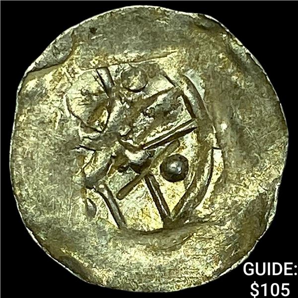 1250-1300 Germany Silver Hand Heller NEARLY UNCIRCULATED