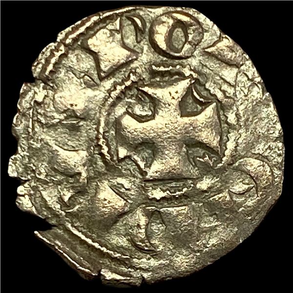 1261-1325 Crusades Portugal Silver Dinero -Dinis I NEARLY UNCIRCULATED