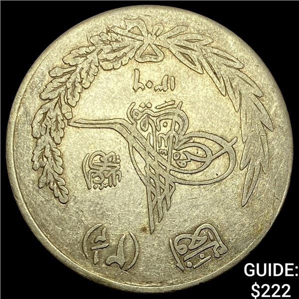 1306/9 Afghanistan Silver 2 1/2 Afghanis NEARLY UNCIRCULATED