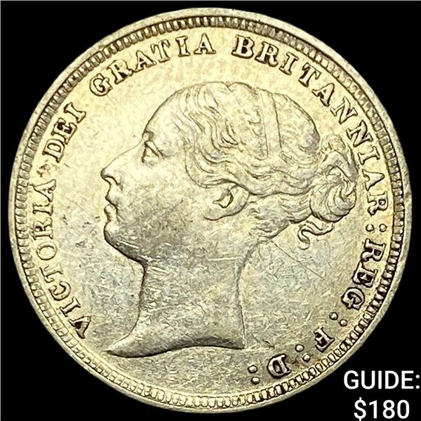1886 Great Britian Victoria Silver 6 Pence CLOSELY UNCIRCULATED