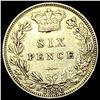 Image 2 : 1886 Great Britian Victoria Silver 6 Pence CLOSELY UNCIRCULATED
