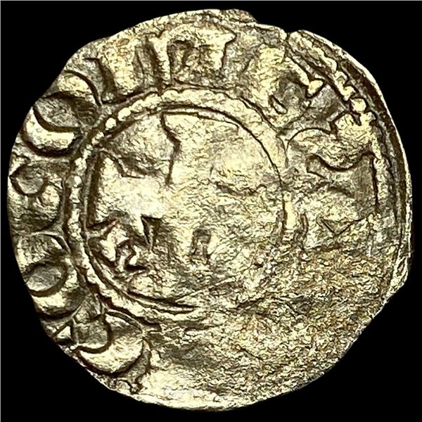 1100's Crusades France Anjou Silver Denier NEARLY UNCIRCULATED