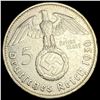 Image 2 : 1936-G Germany SIlver 5 Reichsmark CLOSELY UNCIRCULATED