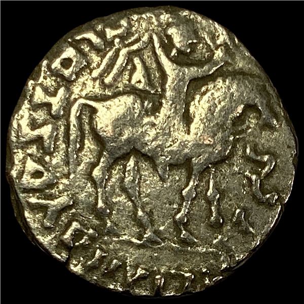 Indo-Scythian Azes I/II 58 BC Silver Drachm LIGHTLY CIRCULATED