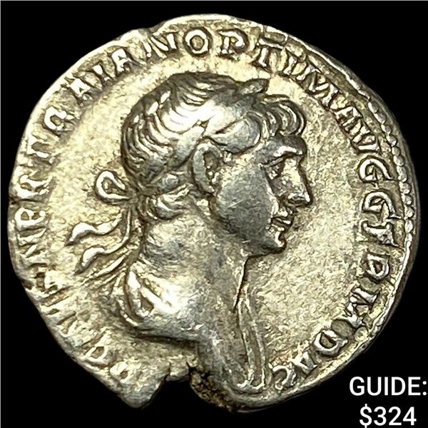 Roman Trajan 98-117 AD Silver Denarius CLOSELY UNCIRCULATED