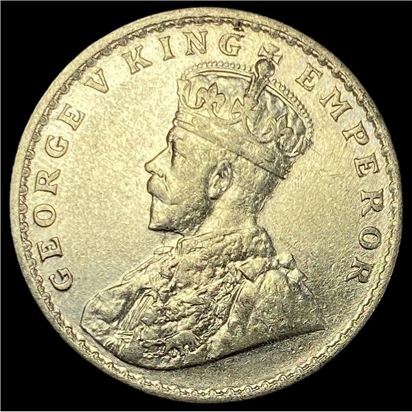 1918 British-India Silver Rupee UNCIRCULATED