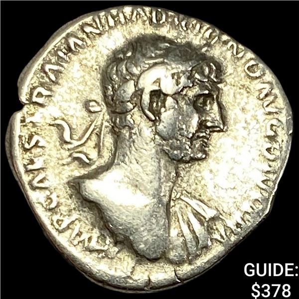 Roman Hadrian 117-138 AD SIlver Denarius CLOSELY UNCIRCULATED