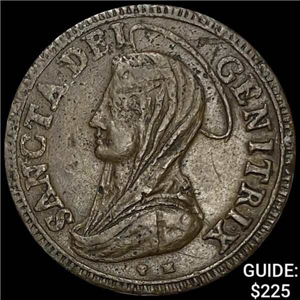 1797 Papal States Copper 5 Baocchi Pius VI CLOSELY UNCIRCULATED