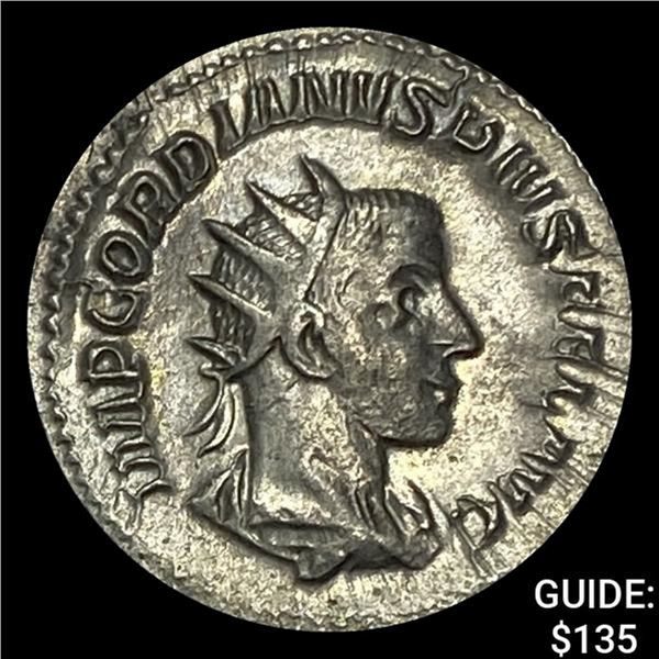 Roman Gordian III, 238-244 AD Silver Antoninianusq CLOSELY UNCIRCULATED