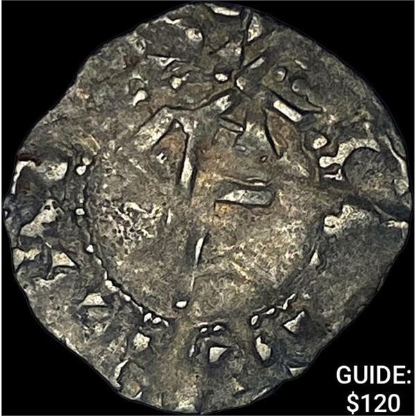 [1045-1082] Meaux Bishops Gautier I Silver Denier NEARLY UNCIRCULATED