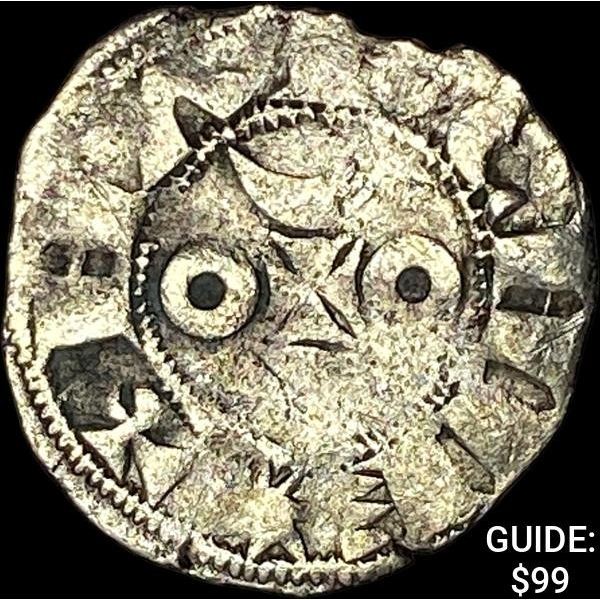 [1170-1245] France Crusades Silver Denier NEARLY UNCIRCULATED