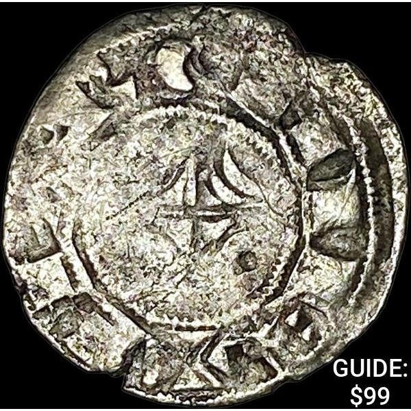 [1170-1245] France Crusades Silver Denier NEARLY UNCIRCULATED