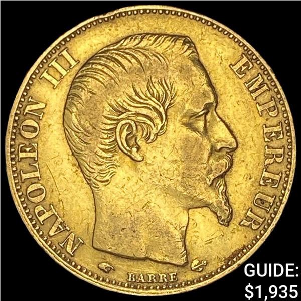 1856-A France Napolean III Gold 20 Francs CLOSELY UNCIRCULATED