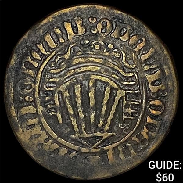 [1490-1550] Nuremberg "Ship-Penny" Jeton NEARLY UNCIRCULATED