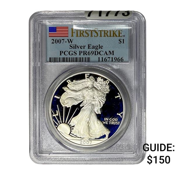2007-W Silver Eagle PCGS PR69 DCAM