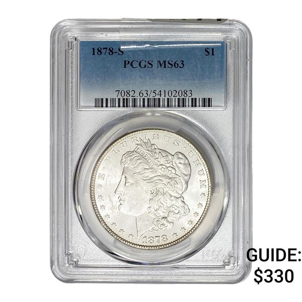 1878-S Morgan Silver Dollar PCGS MS63
