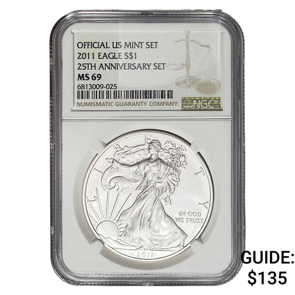 2011-W Silver Eagle NGC MS69