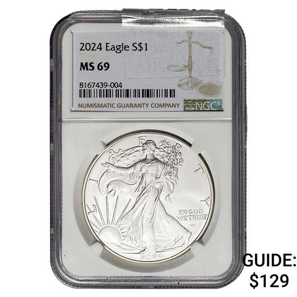 2024 Silver Eagle NGC MS69