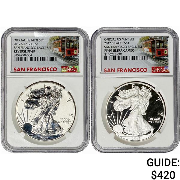 [2Coins] 2012-S San Franciso Eagle Set $1 NGC PF69