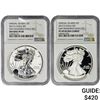 Image 1 : [2 Coins] 2012-S San Franciso Eagle Set $1 NGC PF69