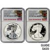Image 1 : [2 Coins] 2012-S San Fransico Eagle Set $1 NGC PF69