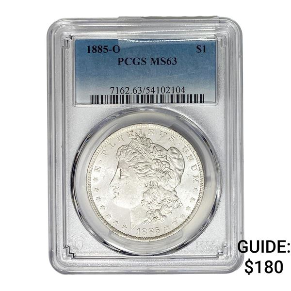 1885-O Morgan Silver Dollar PCGS MS63