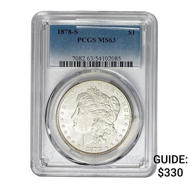 1878-S Morgan Silver Dollar PCGS MS63