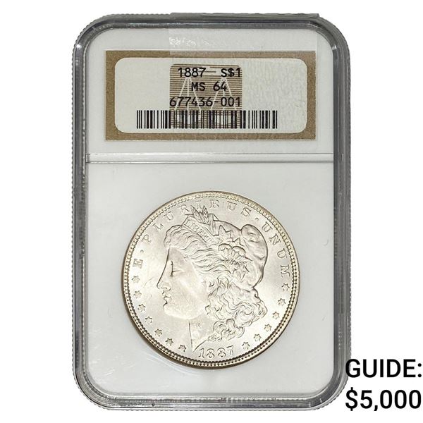 1877 Morgan Silver Dollar NGC MS64