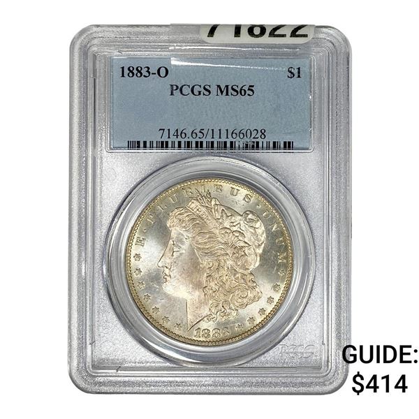 1883-O Morgan Silver Dollar PCGS MS65