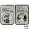 Image 1 : [2 Coins] 2012-S San Franciso Eagle Set $1 NGC PF69