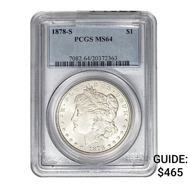 1878-S Morgan Silver Dollar PCGS MS64