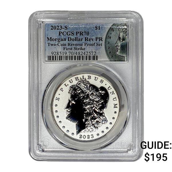 2023-S Morgan Silver Dollar PCGS PR70 Morgan $ Rev PR