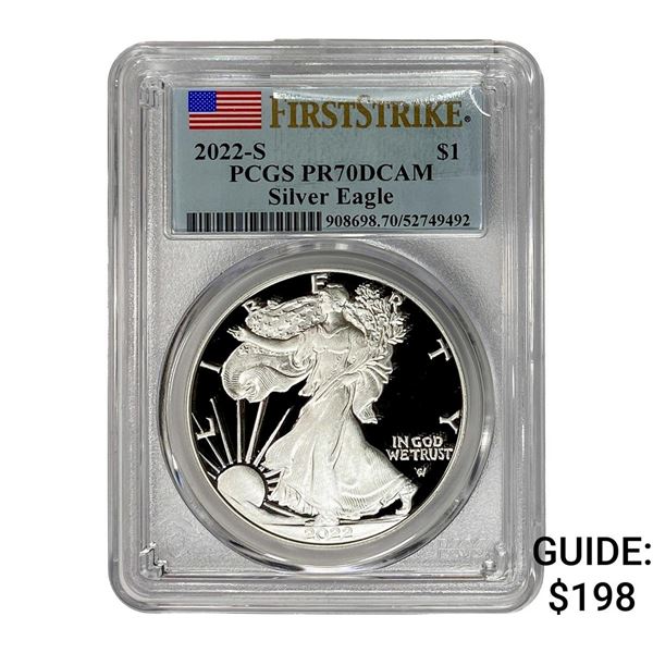 2022-S Silver Eagle PCGS PR70 DCAM