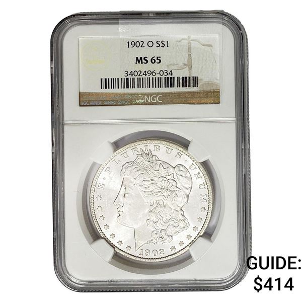 1902-O Morgan Silver Dollar NGC MS65