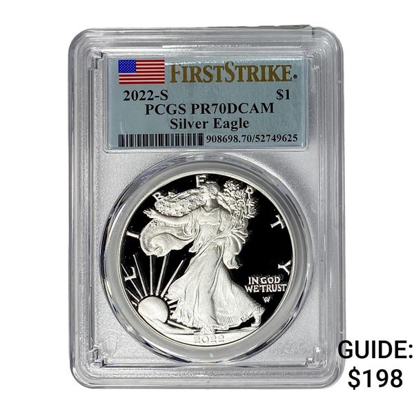 2022-S Silver Eagle PCGS PR70 DCAM