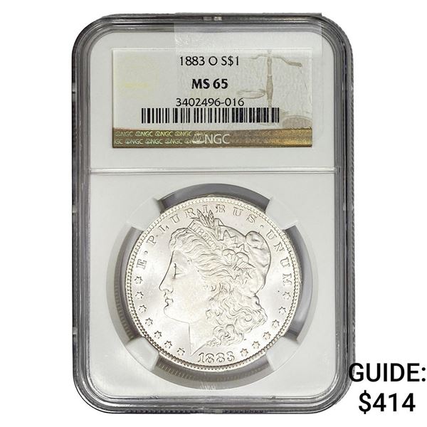 1883-O Morgan Silver Dollar NGC MS65